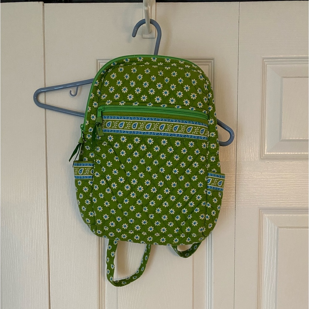 Vera Bradley Backpack Retired GREEN APPLE Small Backpack With Wallet
